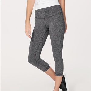 Lululemon 21” Wunder Under Hi Rise Gray Leggings